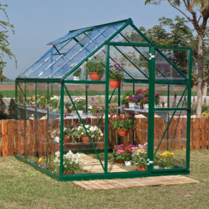 6â x 8â Palram Canopia Harmony Walk In Green Polycarbonate Greenhouse (1.85m x 2.47m)