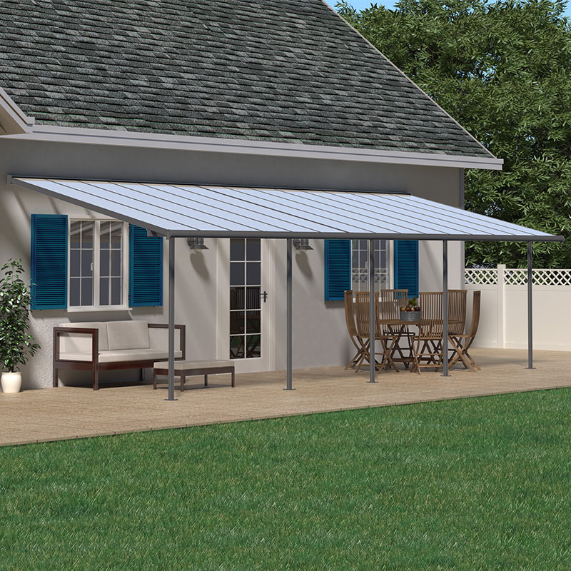 10x28 Palram Canopia Sierra Grey Patio Cover