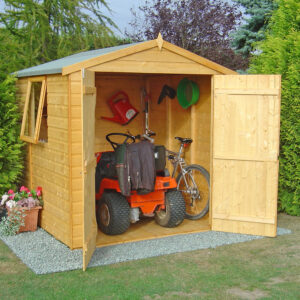 6' x 6' Shire Arran Double Door Apex Wooden Garden Shed (1.97m x 1.83m)