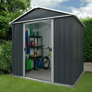 6' x 7' Yardmaster Castleton Anthracite Metal Shed (2.02m x 2.17m)