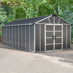 11' x 21.3' Palram Yukon Dark Grey Plastic Shed (3.32m x 6.43m)