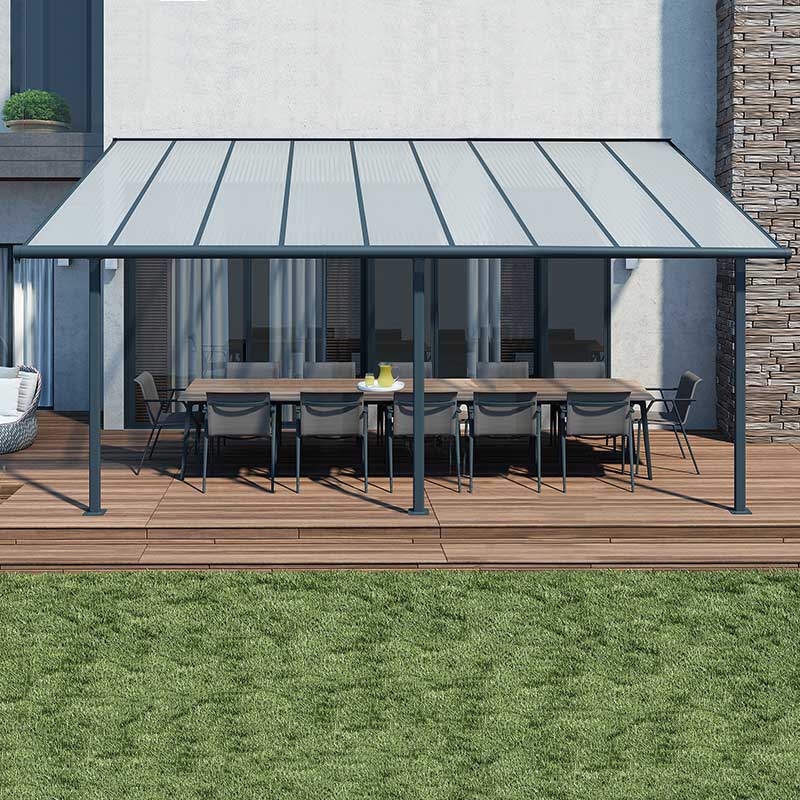 30'x10' (9x3m) Palram Sierra Grey Patio Cover