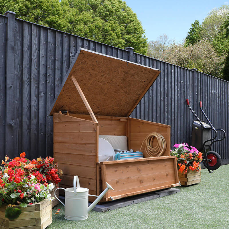4 X 3 Windsor Wooden Garden Storage Chest Box 1 28x0 85m Garden 