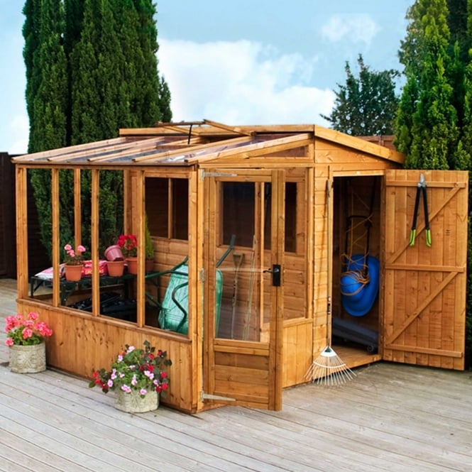 8 x 8 Shiplap Combi Greenhouse and Shed - Image 2