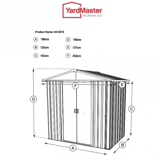 Emerald Deluxe Metal Shed with Floor Support Kit 6 x 4.5 - Image 2