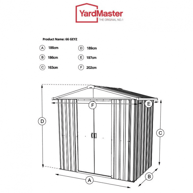 Emerald Deluxe Metal Shed 6 x 6 - Image 2