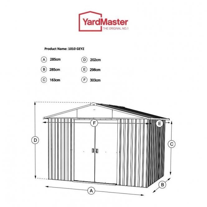 Emerald Deluxe Metal Shed with Floor Support Kit 10 x 10 - Image 2