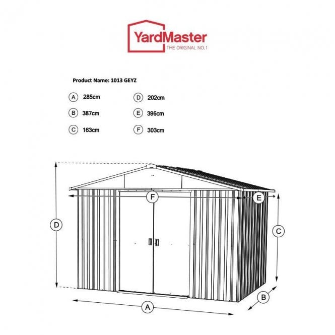 Emerald Deluxe Metal Shed 10 x 13 - Image 2