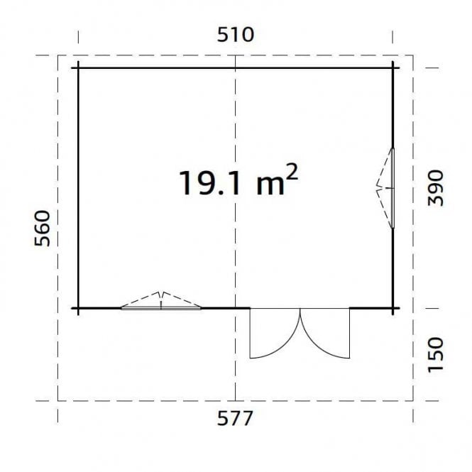 Sally 19.1m2 Log Cabin - Image 2