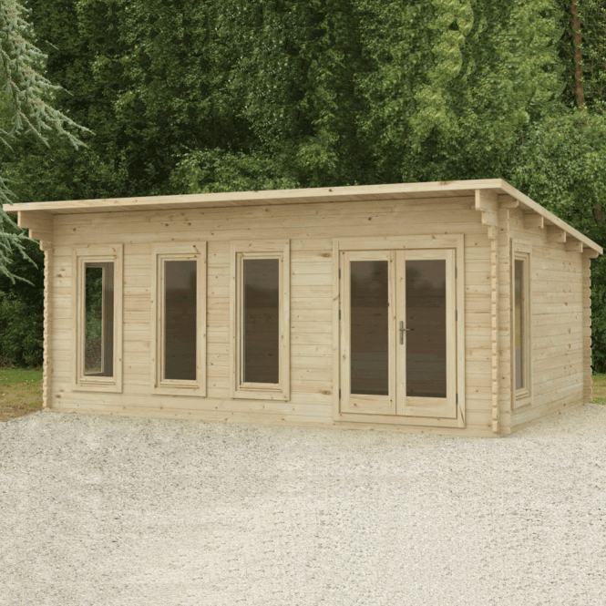 Wolverley Double Glazed Log Cabin 6.0m x 4.0m