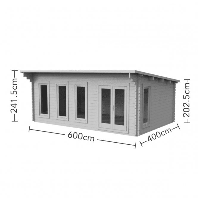 Wolverley Double Glazed Log Cabin 6.0m x 4.0m - Image 2