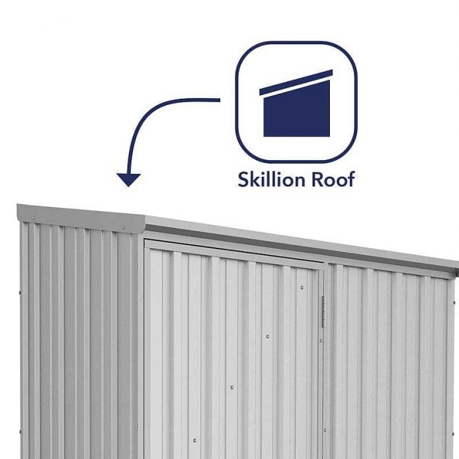 ABSCO 5 x 3 Space Saver Metal Shed in Zinc Colour - Image 3