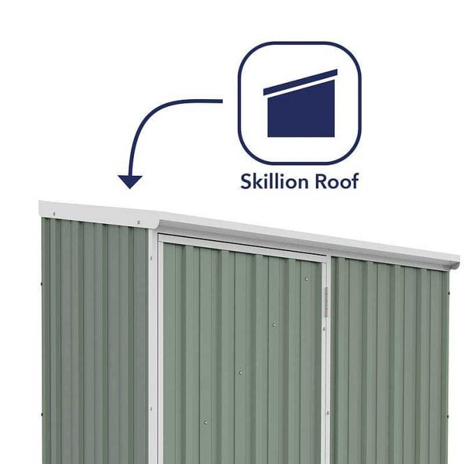 ABSCO 5 x 3 Space Saver Metal Shed in Eucalyptus Colour - Image 3