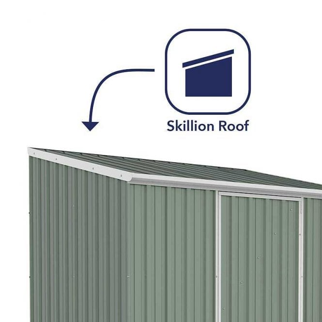 ABSCO 7 x 5 Space Saver Metal Shed in Eucalyptus Colour - Image 3