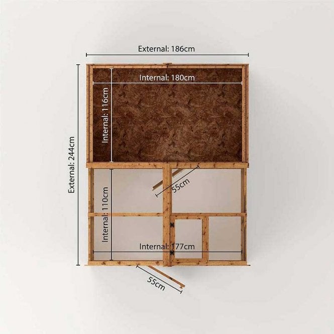 8 x 6 Combi Greenhouse and Storage Shed - Image 2