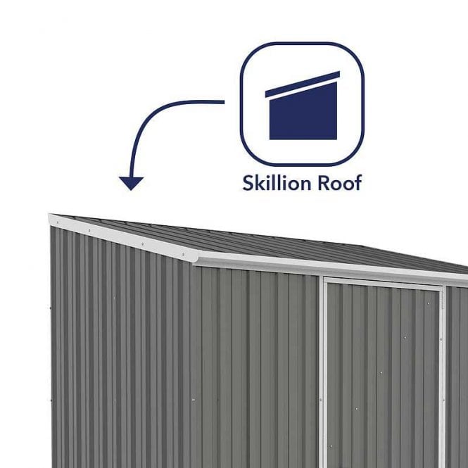 ABSCO 7 x 5 Space Saver Metal Shed in Grey Colour - Image 3