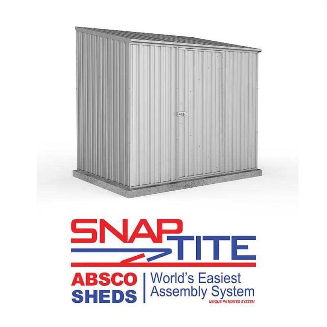 ABSCO 7 x 5 Space Saver Metal Shed – in Zinc Colour - Image 3