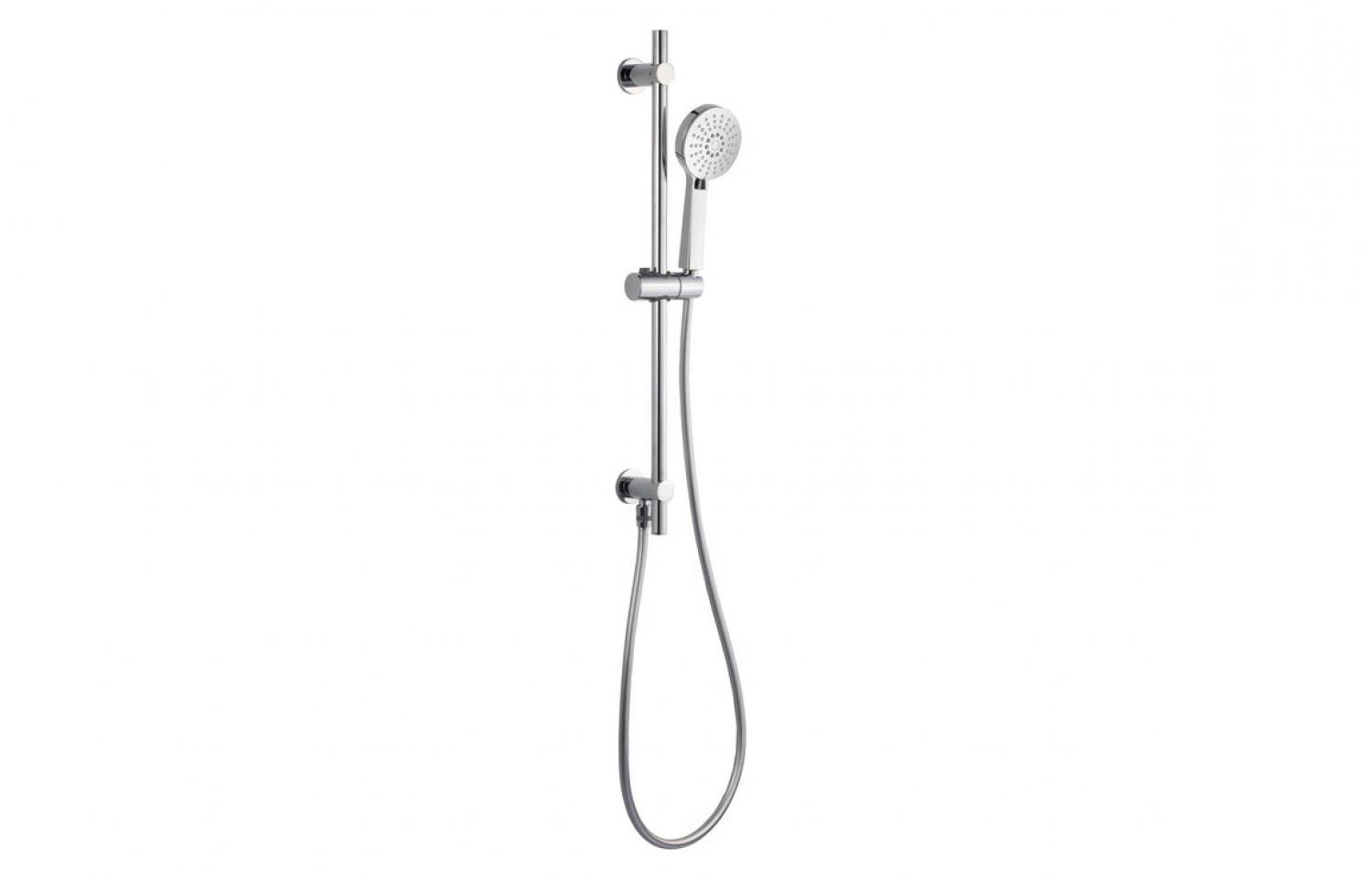 BTL Premium Round Slider Rail Kit & Elbow with 3 Spray Mode Handset Stainless Steel