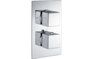 BTL Kuba Thermostatic Twin Shower Valve (Two Outlets) Chrome