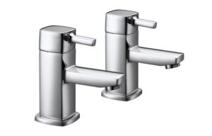 BTL Fonte Deck Mounted Bath Taps (High Pressure) Chrome
