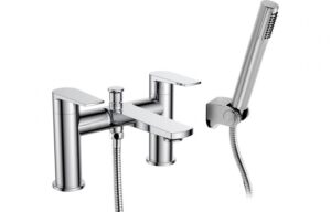 BTL Pendio Deck Mounted Bath/Shower Mixer Taps (High Pressure) Chrome