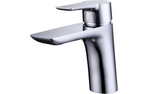 BTL Pisa Deck Mounted Basin Mixer Tap with Patterned Spray Aerator (Low Pressure) Chrome