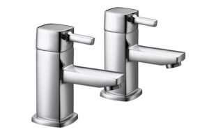 BTL Fonte Deck Mounted Basin Taps (High Pressure) Chrome
