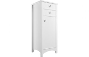 BTL Lucia Floor Standing Tall Boy Unit 400mm Satin White