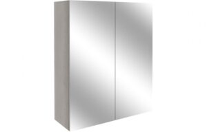BTL Alba Mirrored Unit 600mm Grey Nebraska Oak