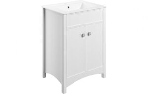 BTL Lucia Floor Standing Vanity Unit & Basin 600mm Satin White