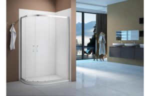 Merlyn Vivid Boost 2 Door Offset Quadrant 800 x 1200 x 1900mm Clear/Polished Chrome