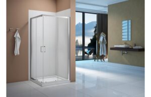 Merlyn Vivid Boost Corner Entry 6 x 900 x 1900mm Clear/Polished Chrome