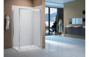 Merlyn Vivid Boost Side Panel 6 x 760 x 1900mm Clear/Polished Chrome