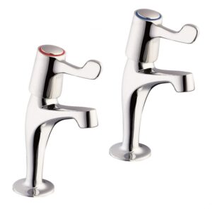 Deva Lever Action Sink Taps (Pair) Chrome