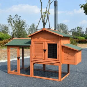 Gudrum Deluxe Wooden Chicken Coop with Run