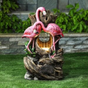 Gudrum Flamingo LED Garden Water Feature