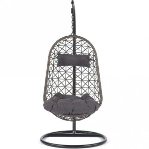 Antigua Rattan Wicker Outdoor Hanging Cocoon Egg Swing Chair Single