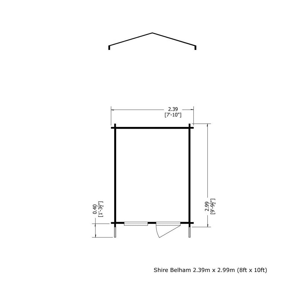 Shire Belham Wall Option?: 28mm Wall Logs, Option: 2.99m x 2.99m - Image 4