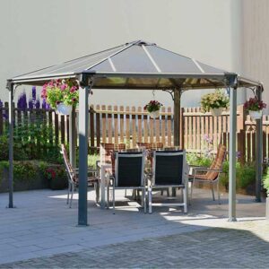 15'x13' (4.5x3.9m) Palram Canopia Monaco Grey Hexagon Garden Gazebo