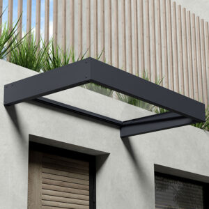 5â3 x 3â1 Palram Canopia Sophia 1600 Grey Clear Door Canopy (1.6m x 0.95m)