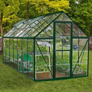 6' x 14' Palram Canopia Harmony Large Walk In Green Polycarbonate Greenhouse (1.85m x 4.26m)