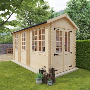 14'x6' The Zora Log Cabins - 19mm Log Cabin - 0% Finance - Buy Now Pay Later - Tiger Sheds