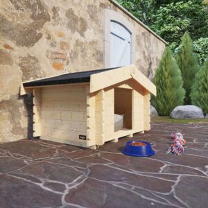 4'x5' Outdoor Dog House - Tiger Premium Dog Cabin 28mm - 0% Finance - Buy Now Pay Later - Tiger Sheds