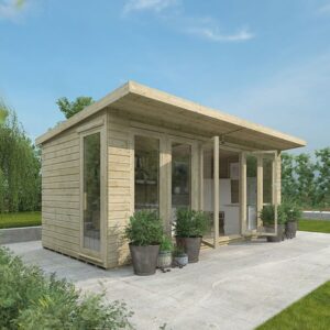 Garden Gym Room - 20'x8' Tiger Garden Studio Plus - 0% Finance - Buy Now Pay Later - Tiger Sheds