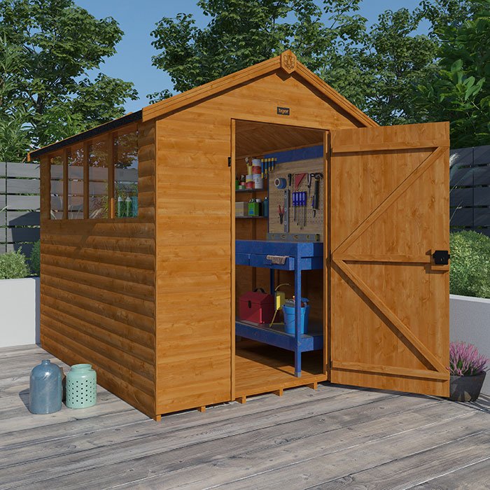 5'x4' Tiger Loglap Apex Shed - Wooden Loglap Sheds - 0% Finance - Buy Now Pay Later - Tiger Sheds