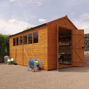 10'x8' Tiger Heavyweight Workshop Shed Special Log Board Cladding - 0% Finance - Buy Now Pay Later - Tiger Sheds