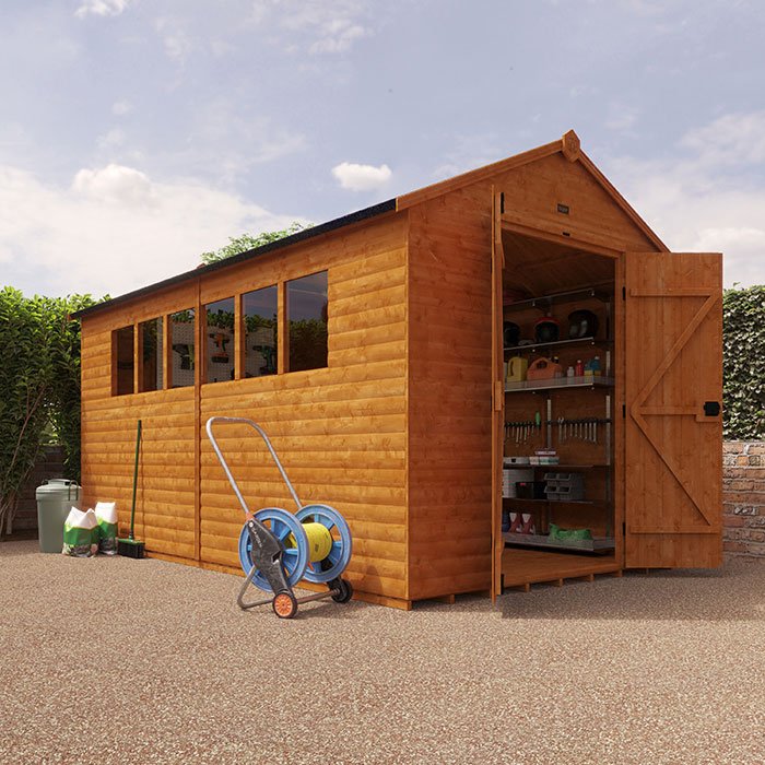 10'x8' Tiger Heavyweight Workshop Shed Special Log Board Cladding - 0% Finance - Buy Now Pay Later - Tiger Sheds
