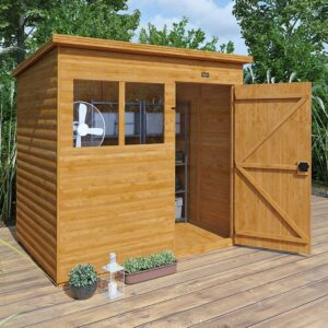 9'x6' Tiger Loglap Pent Shed - Wooden Loglap Sheds - 0% Finance - Buy Now Pay Later - Tiger Sheds