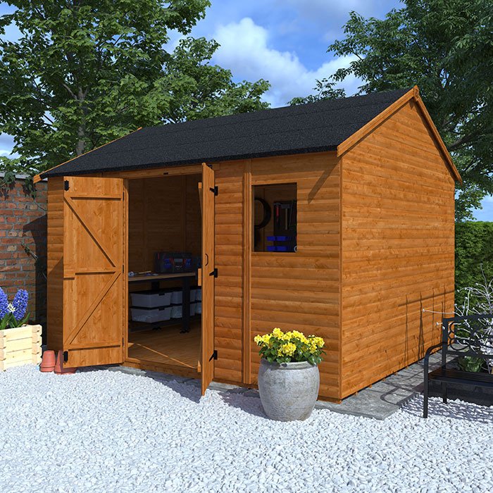 10'x10' Tiger Loglap Workman Apex Shed - Garden Workshop Sheds - 0% Finance - Buy Now Pay Later - Tiger Sheds