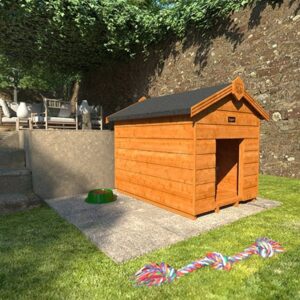 4'x3' Shiplap Wooden Dog Kennel - Outdoor Wooden Pet House For Garden - Tiger Sheds